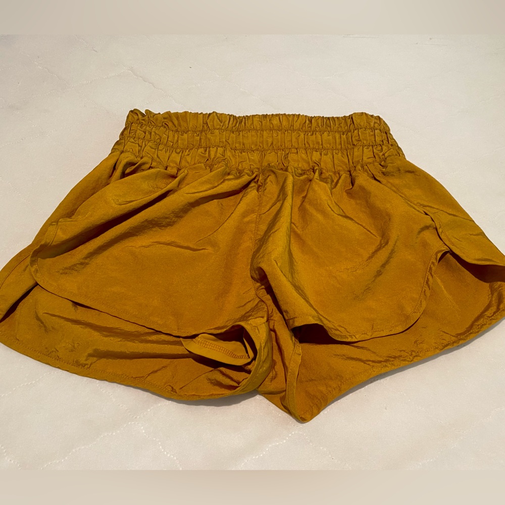 orange athletic shorts